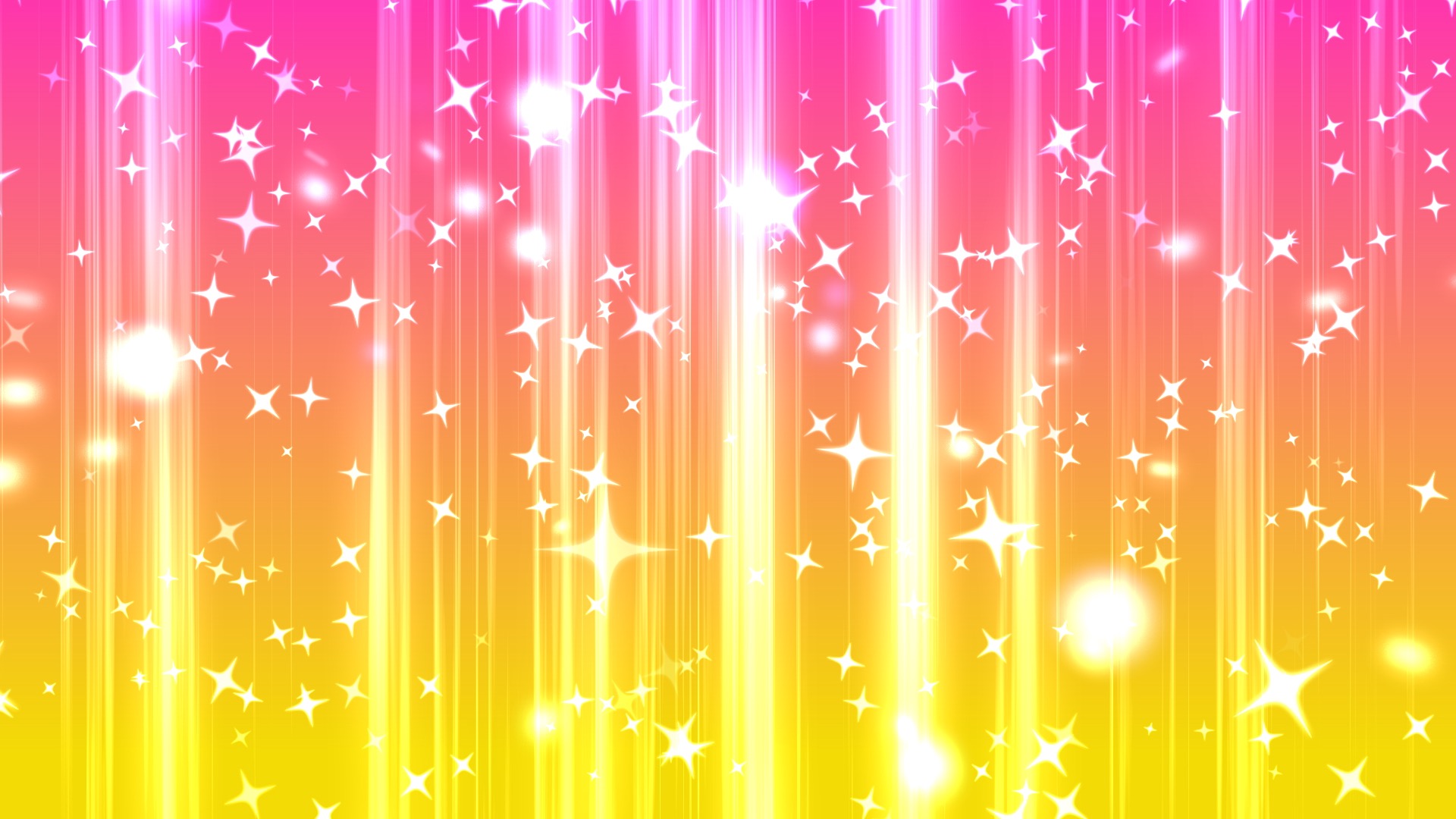 キラキラが上昇していく背景動画素材　ピンクと黄色