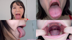 [舌 fetiberofeci] 澀谷美穗色情長舌頭和嘴巴仔細觀察
