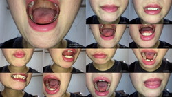 [Lips, mouth, tongue and teeth fetish] tried taking up amateur beautiful mouth