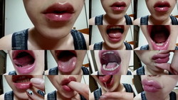 【希少・マニア向け】ヤンキーお姉さんの『唇・口・舌・歯・唾たらし』のアップ