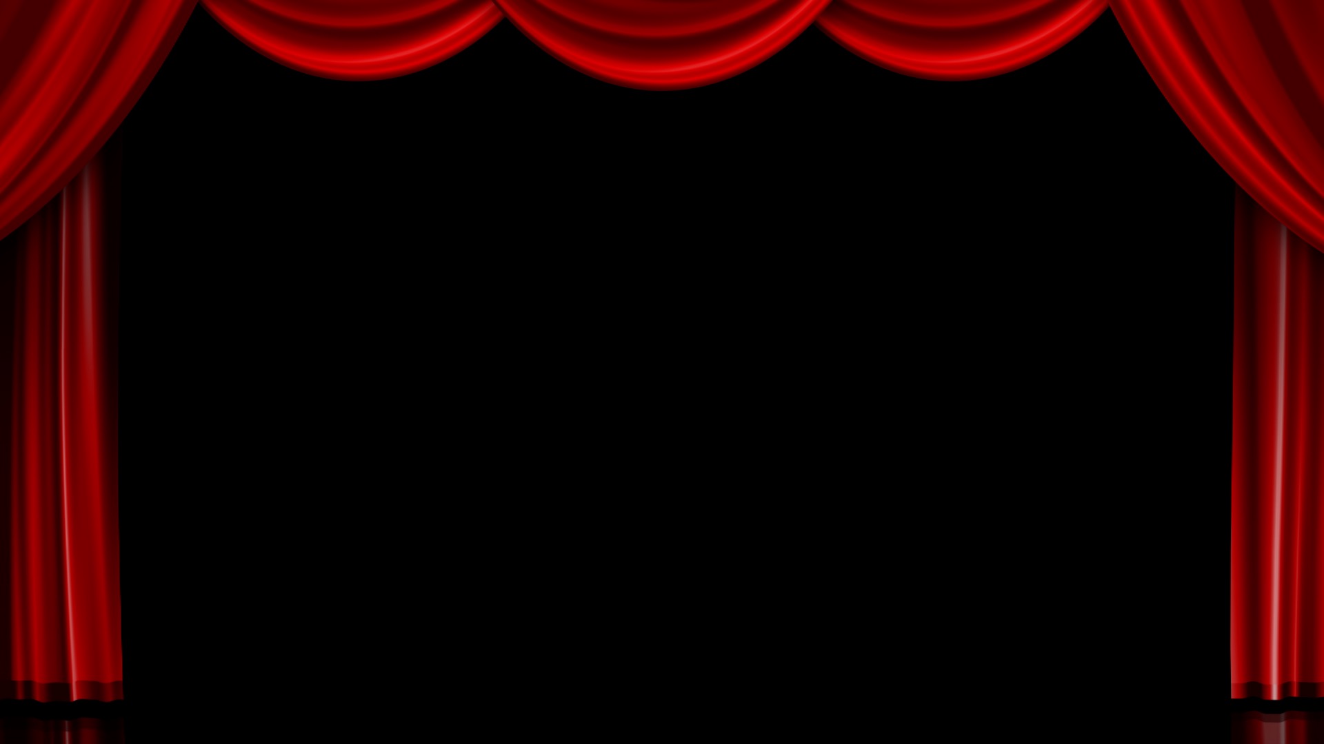 舞台をイメージした赤い幕・緞帳
