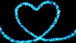 Blue heart glitter