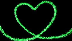 Sparkly green heart
